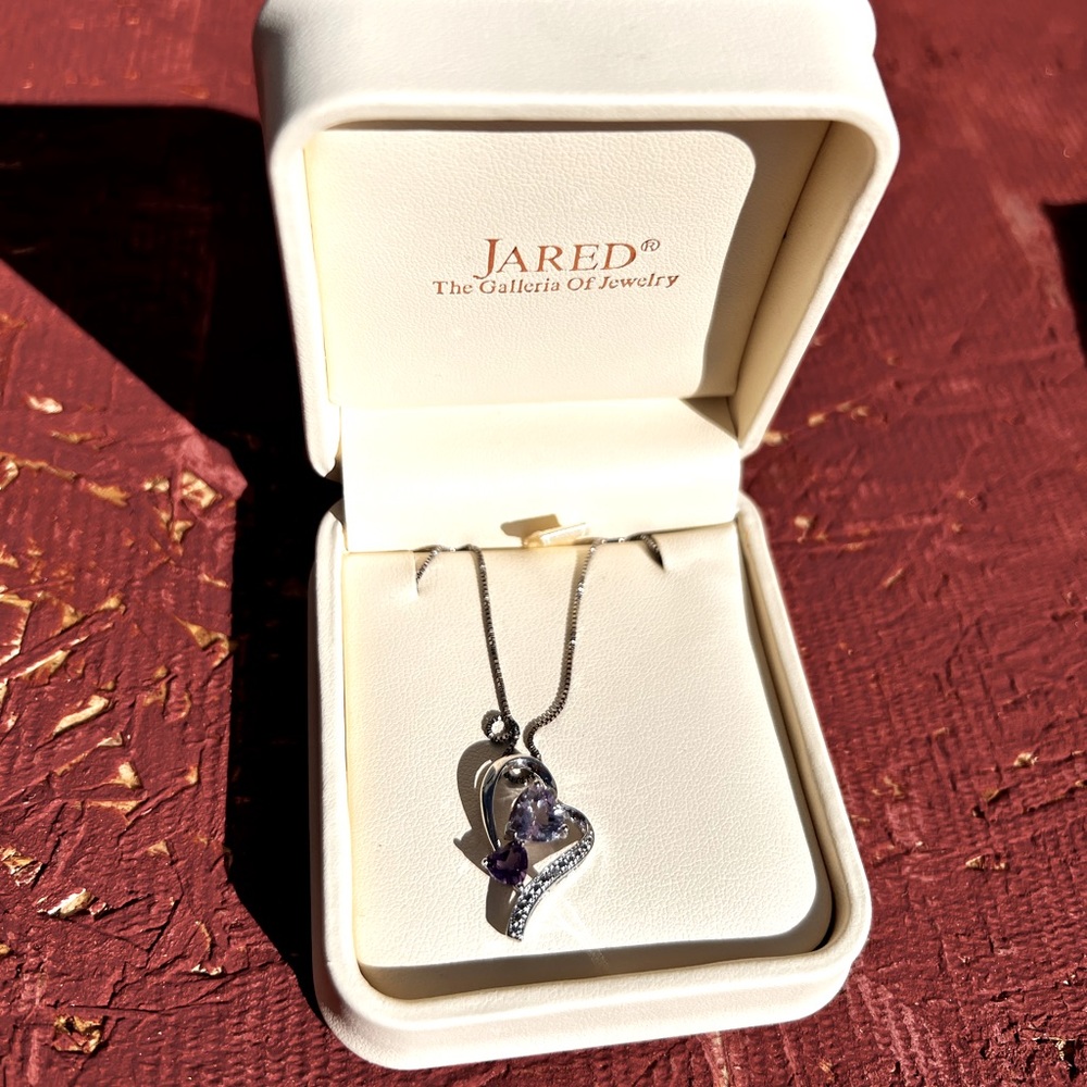 Amethyst sterling silver, and Diamond accent necklace from Jared’s